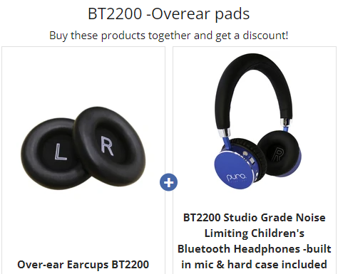 Over-ear Earcups to fit BT2200s &BT2200Plus